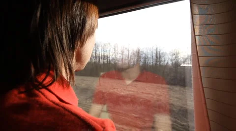 Man looking out the window Stock Footage 4536870