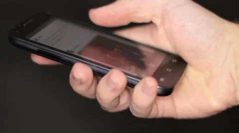 Man Looking In The Phone Stock-Footage 47032721