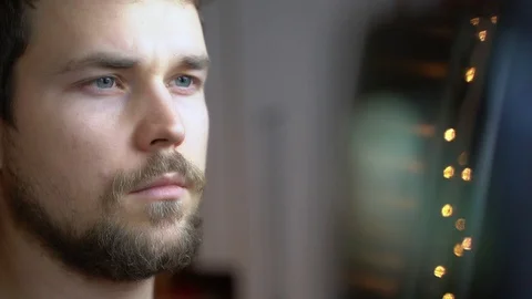 A man looking in to the phone Stock-Footage 124088837