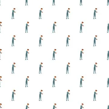 Man looking at phone pattern seamless background Illustrazione stock