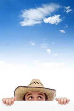 Man looking up Stock Photos