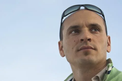 Man looking up Stock Photos