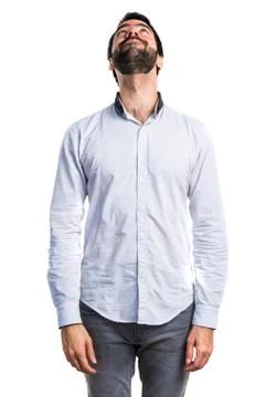 Man looking up Stock Photos