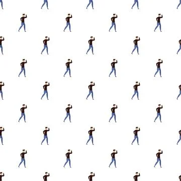 Man looking searching future pattern seamless background イラスト素材