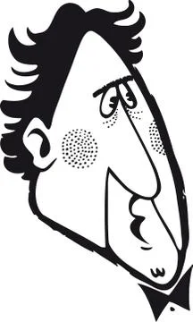 Man looking skeptical, Retro Vector Illustration Stock Illustration