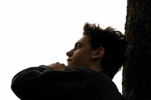 Man looking at the sky Stock Photos