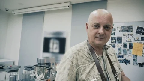 Man looking into smartphone Stock Footage 79506931