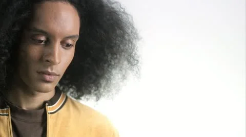 Man looking up smiling Stock-Footage 11289913