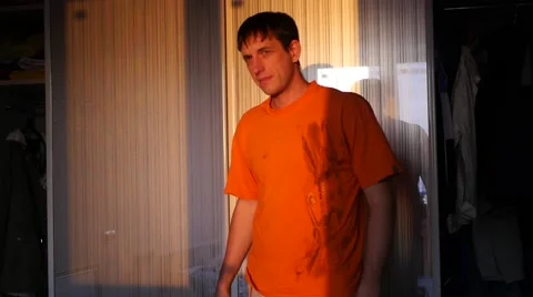 Man looking at the sunset Stock Footage 68868115