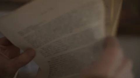 Man looking through old documents and files Stock Footage 107322281