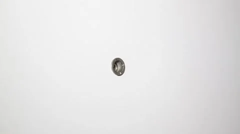 Man looking through a peehole Stock Footage 60741082