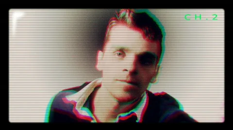 Man Looking through TV Stock Footage 320038