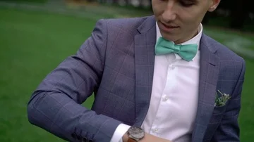 Man looking at watches Stock Footage 85595862