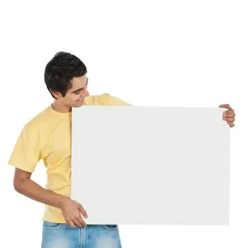 Man looking at a whiteboard Fotos Stock