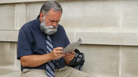 Man Looking For Work Stock Footage