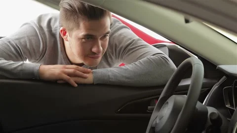 A man looks into the interior Stock Footage 252681818