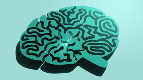 A Man Lost In The Puzzles Of The Mind Stockbeeldmateriaal 236594170