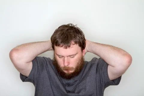 Man lost in thought Stock Photos
