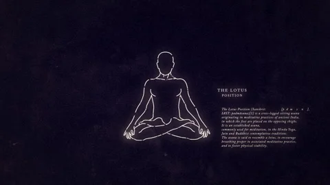 Man in lotus position entering in deep meditation activating the 7 chakras. Video stock 282052804