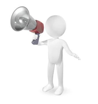 Man with a loudspeaker Stock Illustration