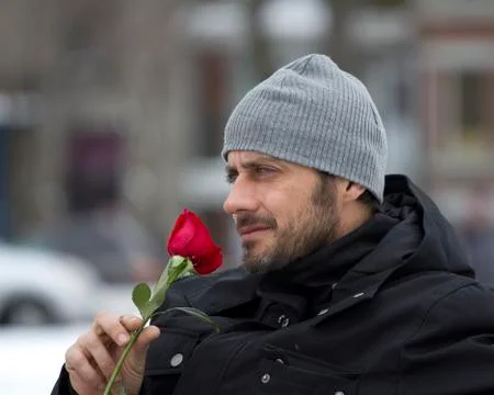 Man in love 스톡 사진