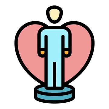 Man loyalty program icon color outline vector Stock Illustration