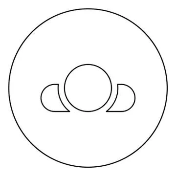 Man lying on back View head shoulders icon in circle round outline black colo Stock Illustration