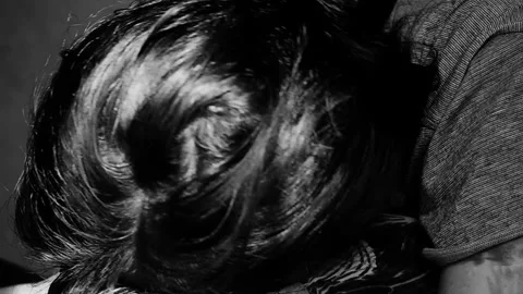 Man Lying Face Down in Room Showing Stress and Emotional Exhaustion Stock Footage 333530133
