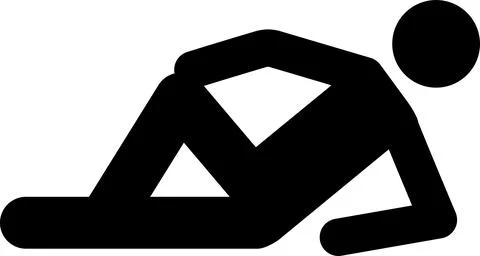 A man lying on ground icon. Stock Illustration
