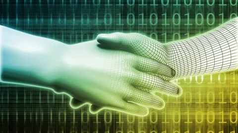 Man Machine Integration Design 4k Loop Stock Footage 61095465