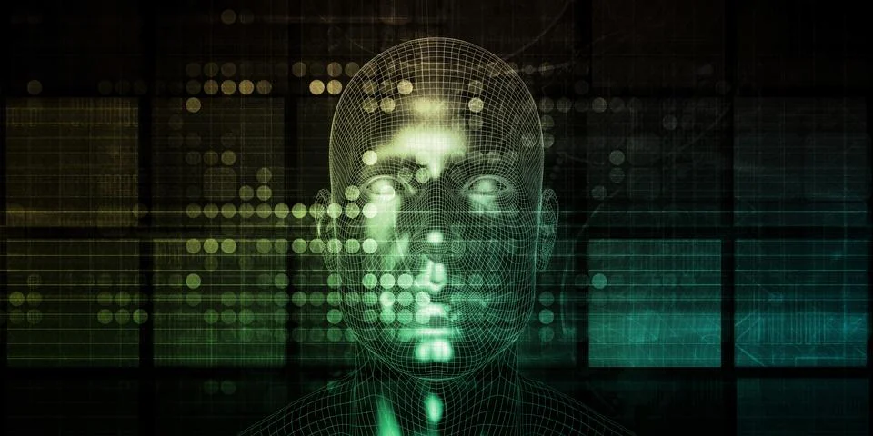 Man Machine Integration 스톡 일러스트