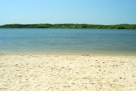 Man made beach Stock Photos