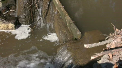 Man made dam Stock Footage 360899