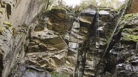Man made rocky cliff. Stock Footage 50062982