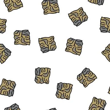 Man made stone rock vector seamless pattern Stock Illustration