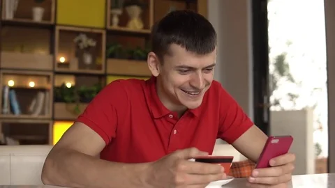 Man made successful payment Stock Footage 83967150