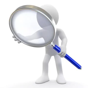 Man with magnifying glass Stock Illustration