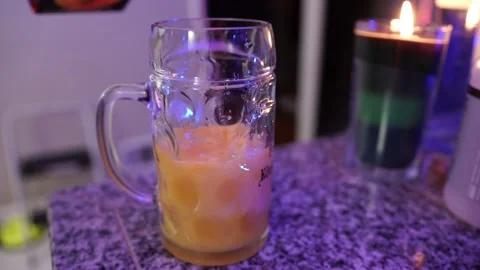 Man Makes Alcoholic Mixed Drink At Home Stock Footage 146156823