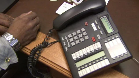 Man makes an anonimous call Stock Footage 479705