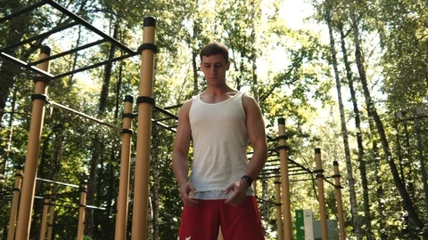 Man makes berp. Stock Footage 95648578