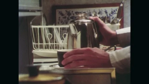 Man Makes Breakfast Stock Footage 74730954