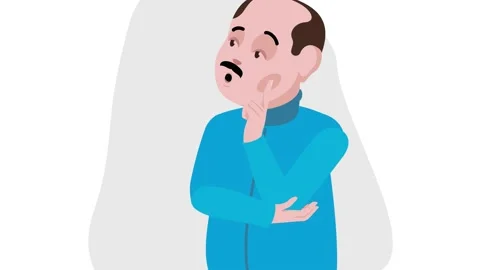 The man makes a decision. Gray background. 스톡 동영상 224775064