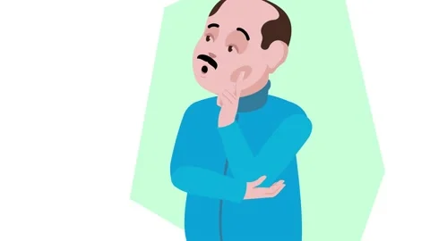 The man makes a decision. Green background. Stock Footage 224775066