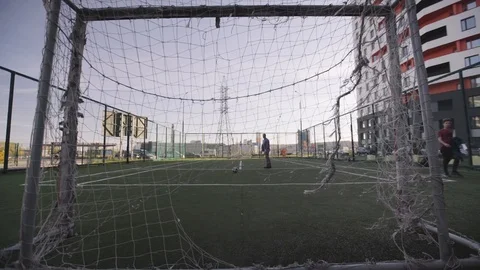 Man makes a goal Stock Footage 99117415