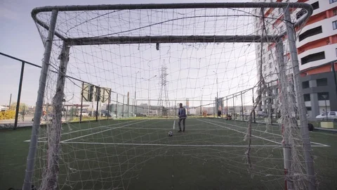 Man makes a goal Stock Footage 99117423