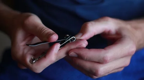 Man makes manicure 動画素材 63456167