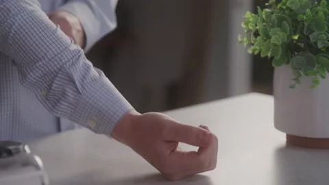Man Makes a Purchase with a QR Code on the Inside of His Wrist Stock Footage 208797800