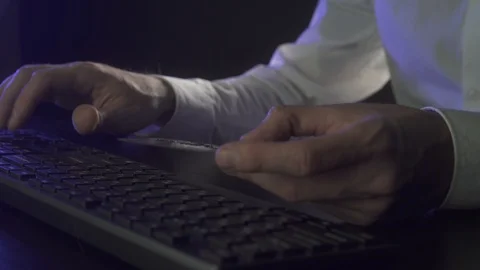 A man makes purchases on the Internet Stock Footage 120774686