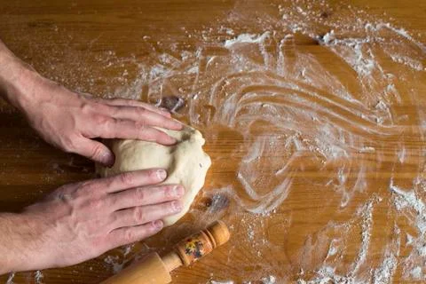Man making batter Stock Photos