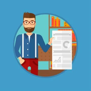 Man making business presentation. Stock Illustration